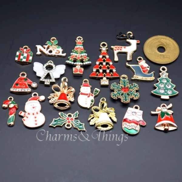 クリスマスチャーム ミックス (18個入)  アクセサリーパーツ クリスマス エポチャーム Xmas｜charms-things｜03