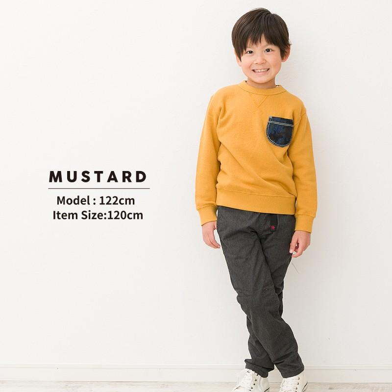 残りわずか 特価!》キッズ ジュニア 迷彩 デニムポケット トレーナー