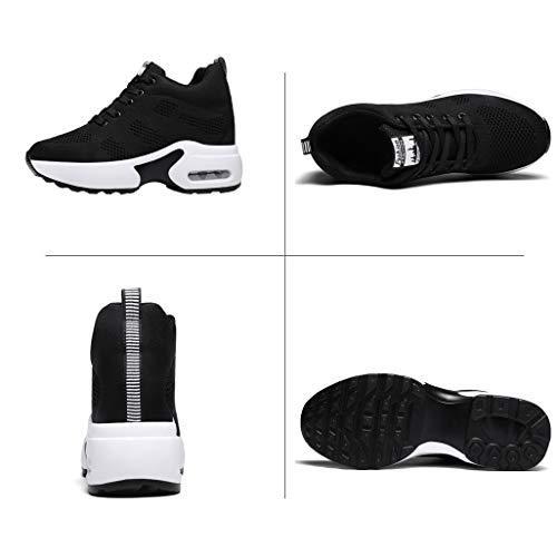 Ziitop 厚底スニーカー レディース インヒールスニーカー ウォーキングシューズ 美脚 シークレットシューズ 軽量 シューズ レースアッ 大特価