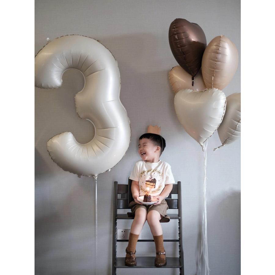 数字バルーン 風船 大きい 40インチ クリーム色 90cm 誕生日 記念日