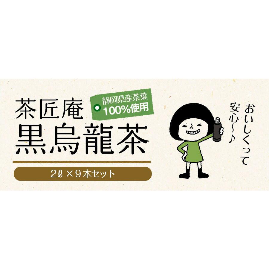 黒烏龍茶 静岡県産 ペットボトル 2リットル 9本 送料無料 2L 高ポリフェノール ウーロン茶 黒ウーロン茶 大容量｜chashoan｜19