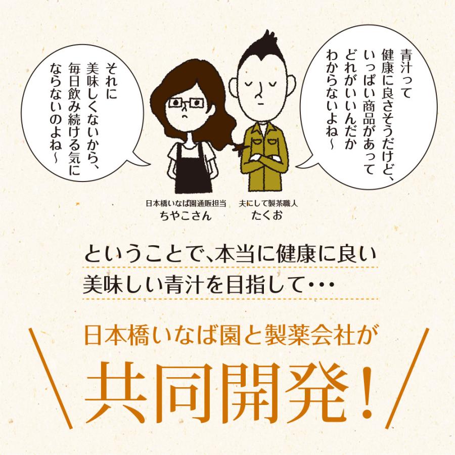 Z BS 桑の葉茶 乳酸菌入り青汁 パウダー 粉末 スティック 国産 有機 無農薬 30包 個包装 飲みやすい 酵素 お茶屋と製薬会社の共同開発 酵母 | いなば園 | 04