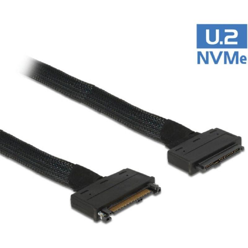JSER U.2 U2 SFF-8639 NVME PCIe SSDケーブル オス-メス 延長 50cm 68ピン U2 SFF NVME PCIe SSDケーブル オス メス 延長 50cm 68ピン