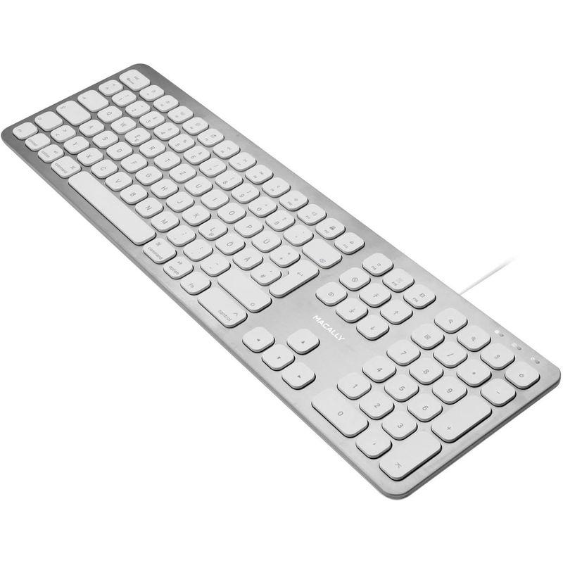 大阪のショップ Macally WKEYHUBMB-DE extended Mac keyboard with numeric pad 2 USB port