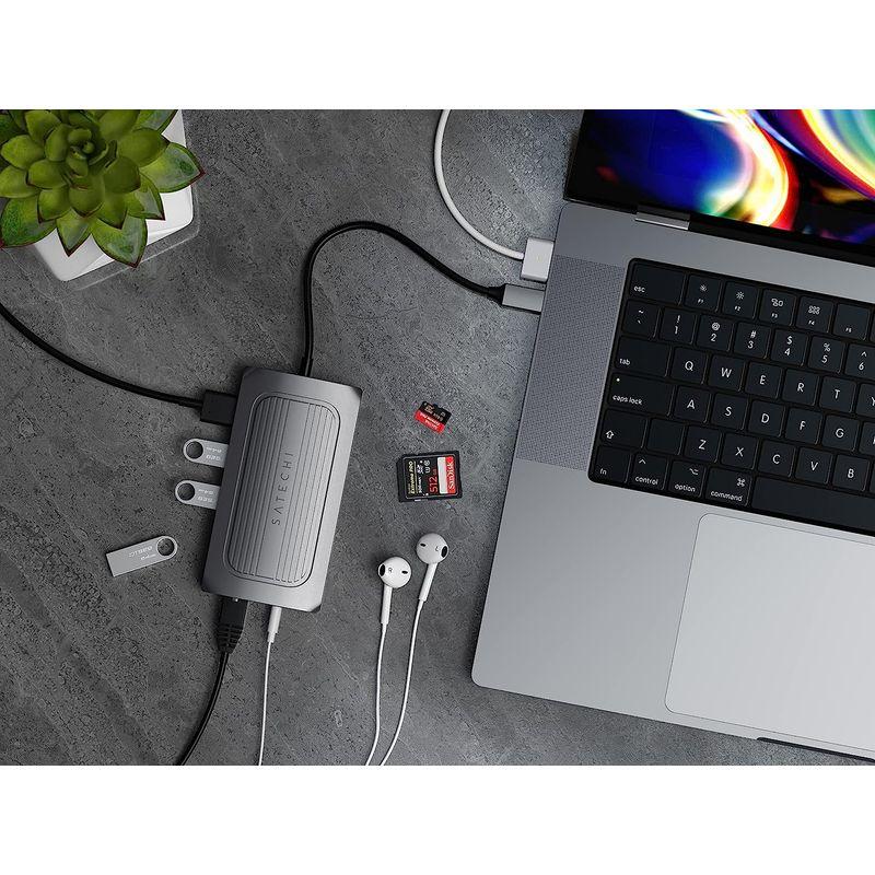 Satechi USB4 マルチ USBCハブ 9in1 PD充電 イーサネット 最大8K HDMI (MacBook Pro/Air201｜chatan｜02