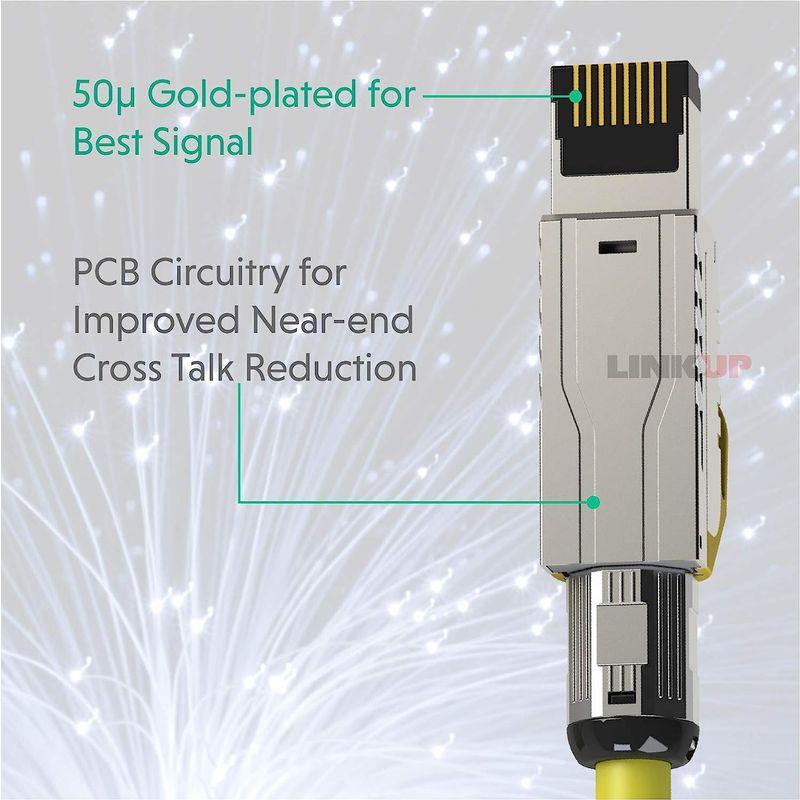 LINKUP Cat8 イーサネット パッチケーブルS/FTP 4ペア 22AWG スクリーン単線ケーブル | 2000MHz (2GHz) Cat8 イーサネット パッチケーブルS/FTP 4ペア 22AWG スクリーン単線ケーブル 2000MHz 2GHz