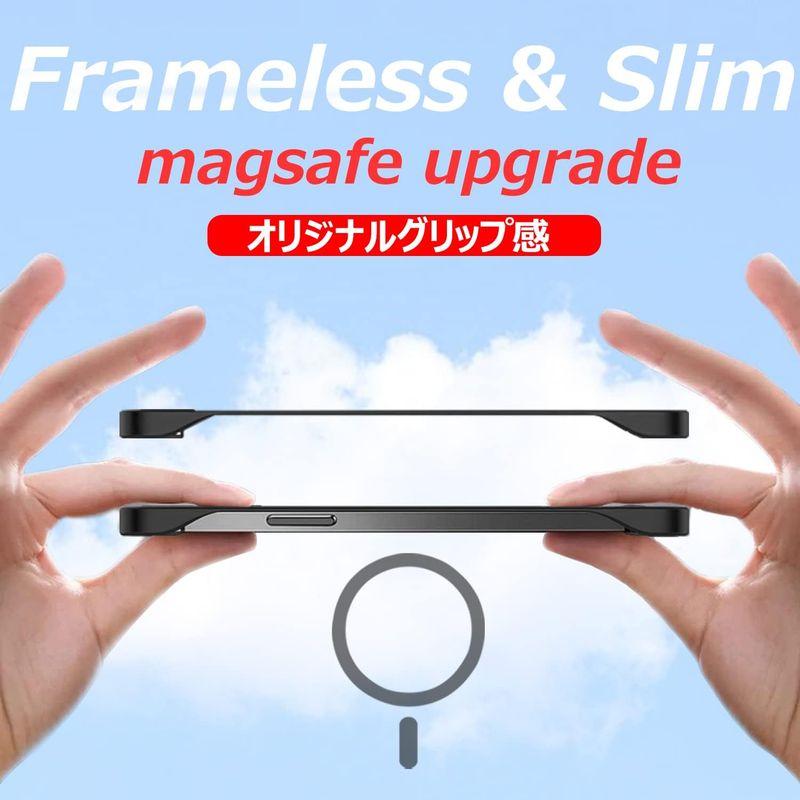 XLAS iPhone 12 Pro Max ケース magsafe対応 フレームレス マグセーフ ケース frameless case 新｜chatan｜02