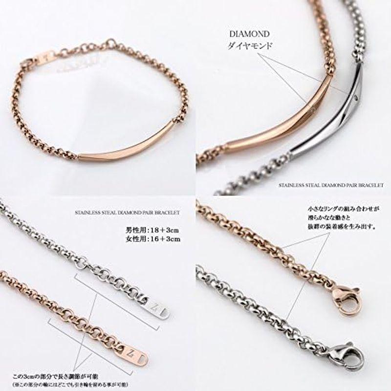 ペアブレスレット サージカルステンレススチール(316L) ダイヤモンド ZTB415 Zanipolo Terzini ザニポロ・タルツィ サージカルステンレススチール 316L ダイヤモンド ZTB415 Zanipolo Terzini ザニポロ タルツィ