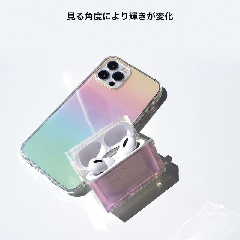 EYLE iPhone 12 / 12Pro ケース 多面体カット 六角形 クリア Carat オーロラ PEI21-CR01-AR｜chatan｜06