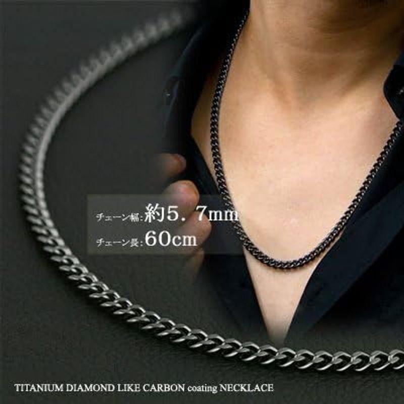 チタン ブラックネックレス 2面カット喜平50cm メンズ 5.7mm幅 チェーン （ブラックイオンプレーティング加工) TITAN 金属ア ブラックネックレス 2面カット喜平50cm メンズ 7mm幅 チェーン ブラックイオンプレーティング加工 TITAN 金属ア