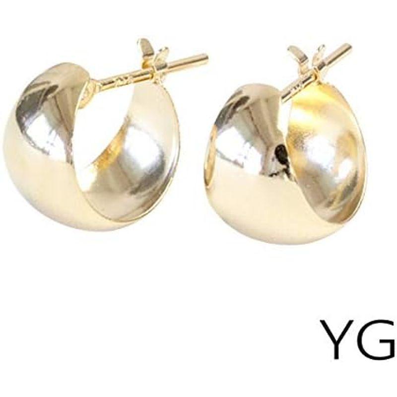 ジュエリーエクセレンテフープピアス 7mm×10mm ムーンピアス 月甲ピアス 地金ピアス フープ (イエローゴールド) 7mm×10mm ムーンピアス 月甲ピアス 地金ピアス フープ イエローゴールド