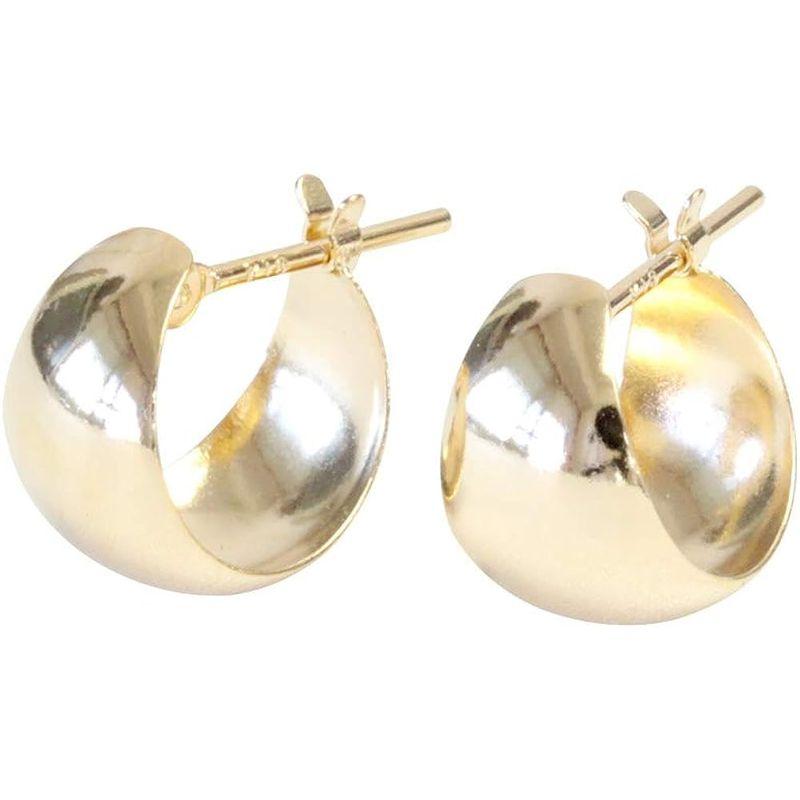 ジュエリーエクセレンテフープピアス 7mm×10mm ムーンピアス 月甲ピアス 地金ピアス フープ (イエローゴールド) 7mm×10mm ムーンピアス 月甲ピアス 地金ピアス フープ イエローゴールド