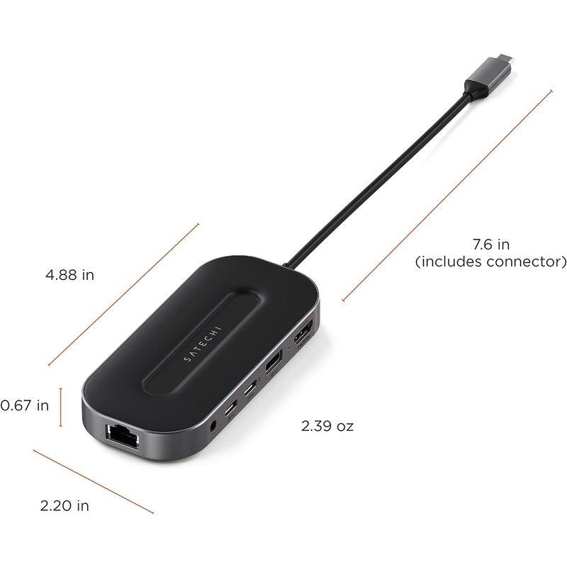 Satechi USB4 マルチハブ 6-in-1 イーサネット 2.5G, USB-C PD 充電 
