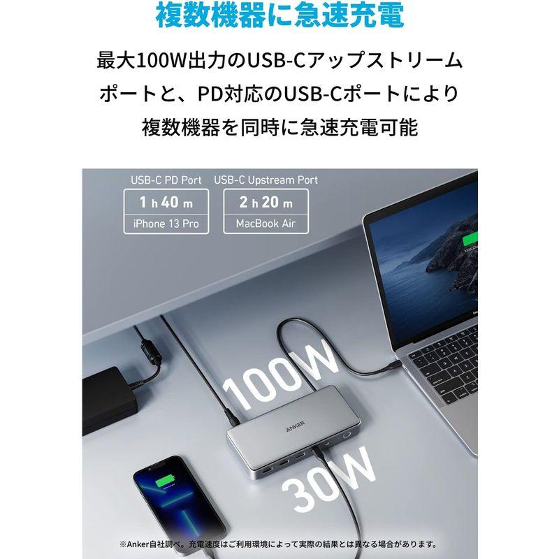 Anker 563 USB-C ドッキングステーション (10-in-1) 最大100W出力 MST機能 トリプルモニター USB PD 対｜chatan｜06