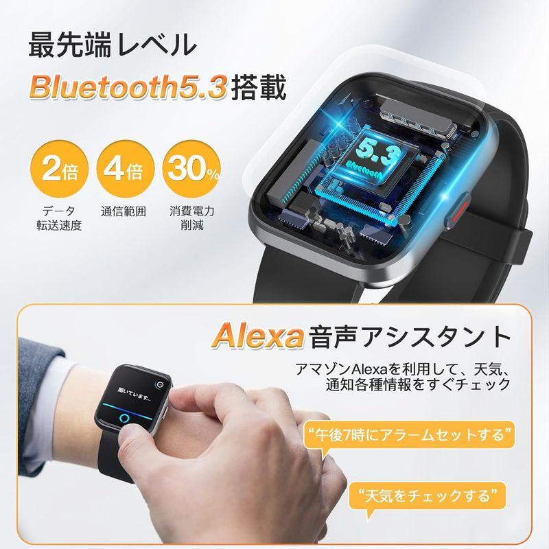 スマートウォッチ 通話機能付き Alexa iphone対応,2023年最新 スマートウォッチ 通話機能付き Alexa iphone対応,2023年最新