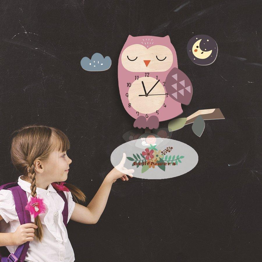 壁掛け時計 振り子時計 フクロウ型 おしゃれ 文字盤 子供部屋 時計 北欧 ウォールクロック 装飾 女の子 Boy 男の子 新作