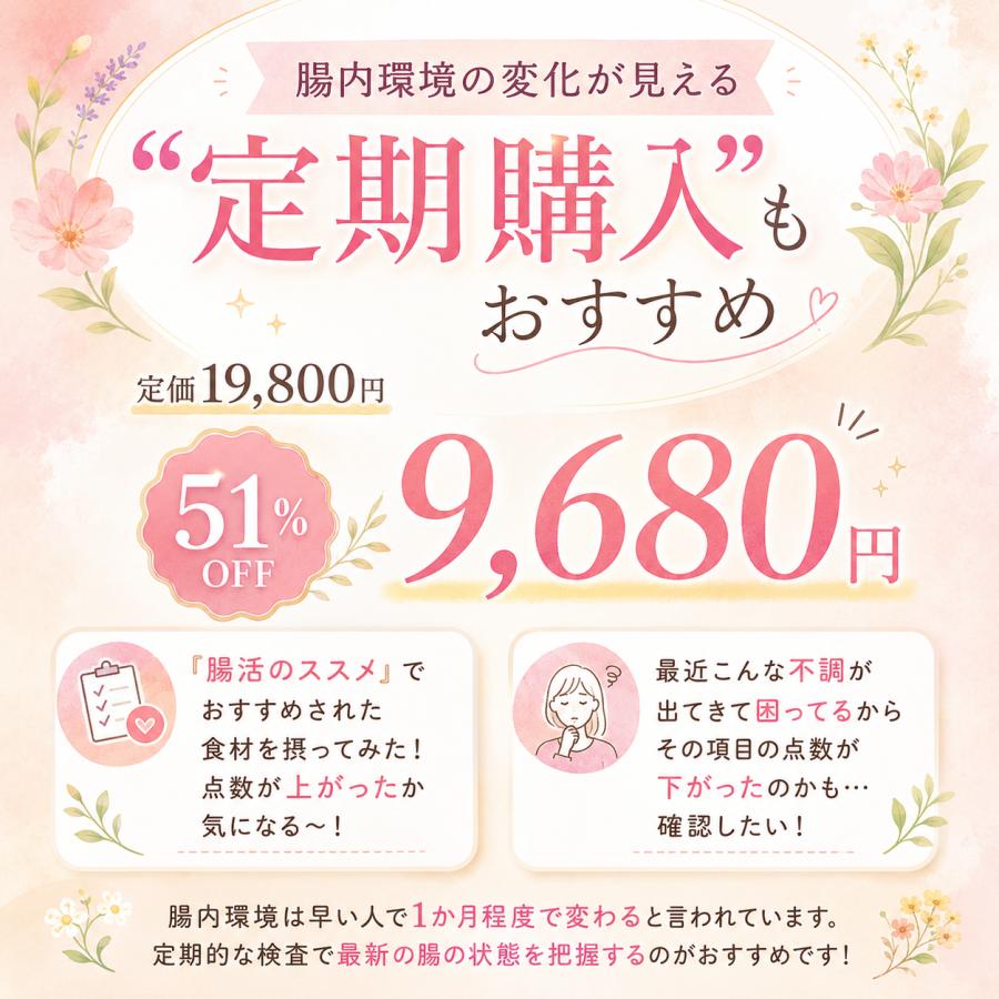腸内フローラ検査 chatFLORA G エクオール検査キット 腸活 便秘 下痢