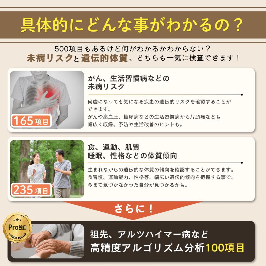 公式】 祖先 遺伝子検査キット chatGENE Pro 500項目 DNA解析 ハプロ