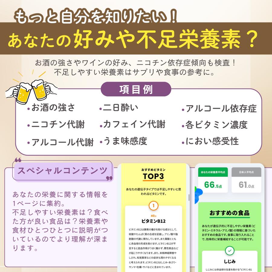 公式】 祖先 遺伝子検査キット chatGENE Pro 500項目 DNA解析 ハプロ