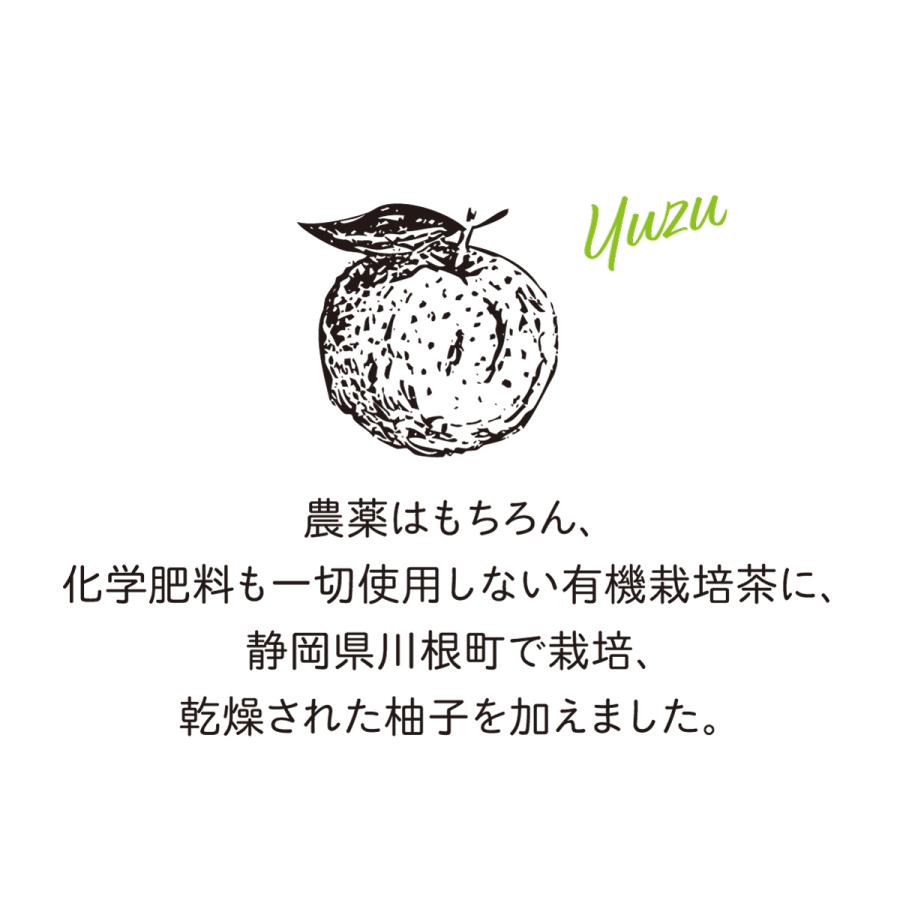 オーガニック 柚子緑茶 2.5g×35包入 糸付き ティーバッグ 有機 緑茶 日本茶  s｜chatsuminosato｜02