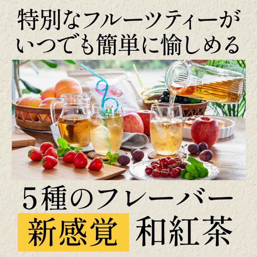 茶つみの里 5種のフルーツフレーバー 水出し 和紅茶 ティーバッグ 3.8g