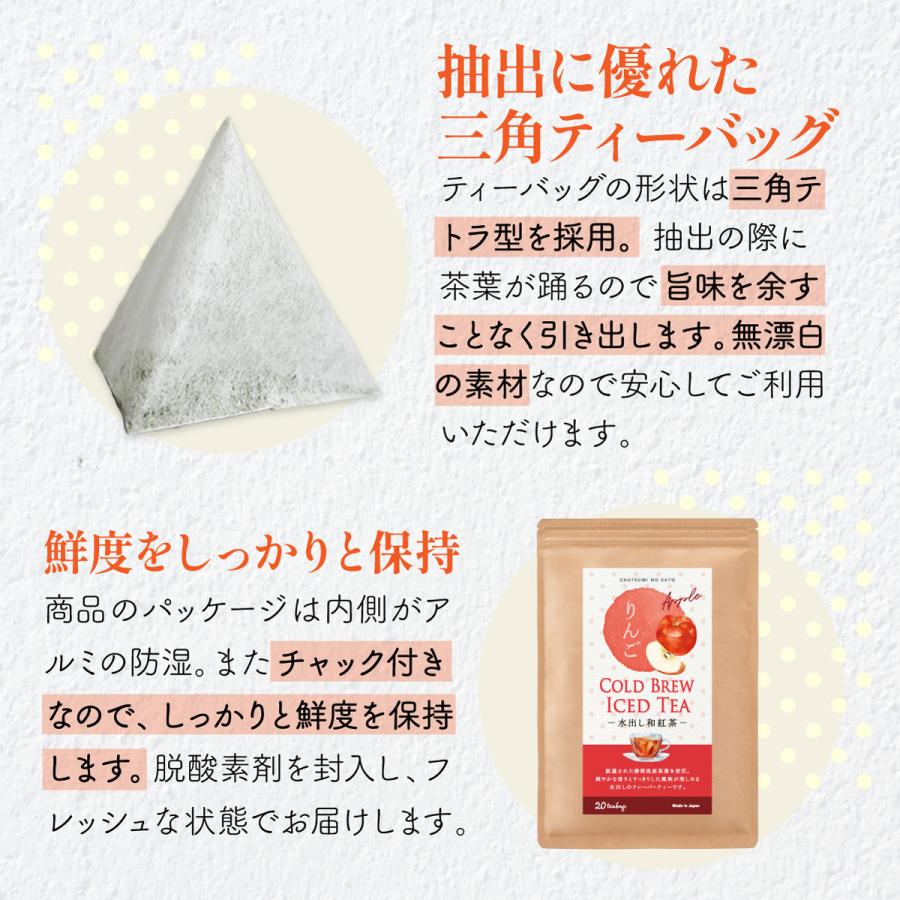 茶つみの里 5種のフルーツフレーバー 水出し 和紅茶 ティーバッグ 3.8g