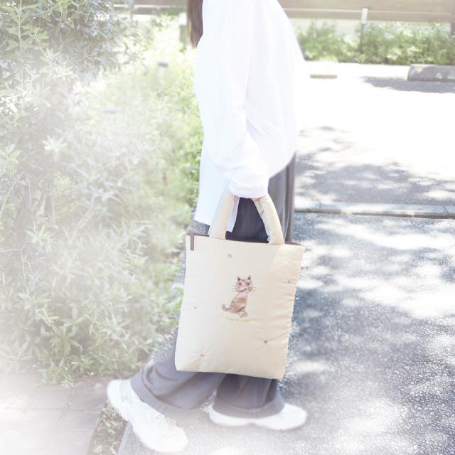 縦型トートバッグ(ノアファミリー 猫グッズ ネコ雑貨 ねこ柄 女性