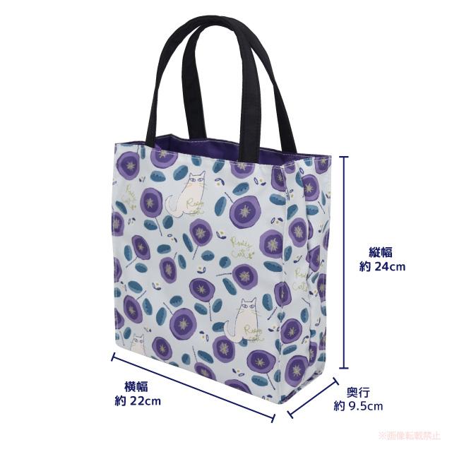 スクエアトートバッグ(ノアファミリー 猫グッズ ネコ雑貨 ねこ柄 かわいい 女性 花柄 2023ss 7月） 051-A966 |  | 05