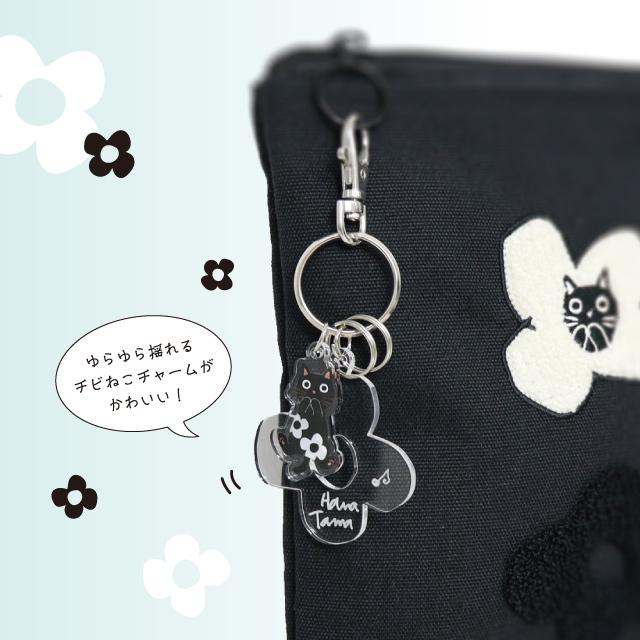 メール便対応] クリアアクリルキーリング(猫グッズ ネコ雑貨 ねこ柄