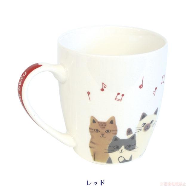 にゃんともマグ(ノアファミリー 猫グッズ ネコ雑貨 ねこ柄 肉球 音符