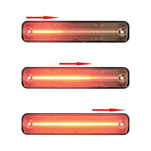 今だけ限定価格! AMOPACORPセット2 Xクリアレンズ赤色LEDシーケンシャル点滅リアサイドマーカーランプターンシグナルインジケーターライトHummer H 2モデル2003-2009に対応