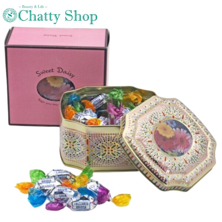 アンブロッソリー スウィートデイジー缶 キャンディ 飴 フルーツ