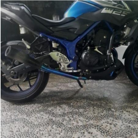 YAMAHA R25 MT25 エキゾーストパイプ フルステンレス ブルー