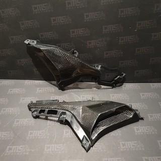 KAWASAKI ZX25R カスタム ウェットカーボン フロントサイドカバー