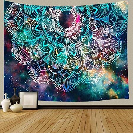 【本物保証】 Psychedelic Tapestry, Wall Mandala JAWO Bohemian C on Flower Mandala Hippie タペストリー