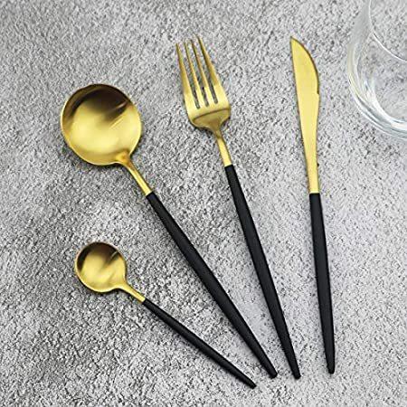 クラシック Matte Silverware Set, Gugrida 24-Piece 18/10 Stainless Steel Satin Finish F カトラリーセット クラシック Matte Silverware Set, Gugrida 24-Piece 18/10 Stainless Steel Satin Finish F カトラリーセット
