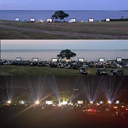 中古品 25Ft Inflatable Movie Screen with Stand for Outside-Support Rear Projection-Stable Outdoor Frame-Outdoor Movie Screen Use in Combination with Projecto 【UOI1358986589】(47634円)