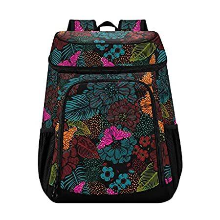 宅配 and Flowers Multicolored ALAZA Butterflies Insulat Reusable Backpack Cooler クーラーボックス