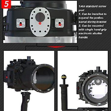 Sanpyl Camera Diving Housing， 40M Waterproof Depth IPX8 Waterproof Underwater Diving Camera Case for A7S III Body with for FE 28-70 F3.5-5.6 OSS Lens Waterproof Camera Sanpyl Diving A7S Camera Case for Housing， OSS Underwater FE III Body IPX8 for Diving with 28-70 Lens 40M Waterproof Depth F3.5-5.6