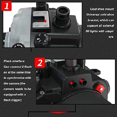 Sanpyl Camera Diving Housing， 40M Waterproof Depth IPX8 Waterproof Underwater Diving Camera Case for A7S III Body with for FE 28-70 F3.5-5.6 OSS Lens Waterproof Camera Sanpyl Diving A7S Camera Case for Housing， OSS Underwater FE III Body IPX8 for Diving with 28-70 Lens 40M Waterproof Depth F3.5-5.6