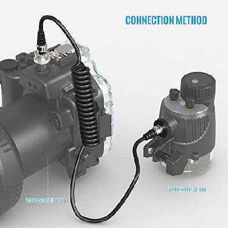 Sea Frogs OF-02 ダブル同期ケーブル デュアル5ピン同期コード 光ファイバーライン ニコノスタイプ バルクヘッド 海フロッグ 海 海 海 INONストロボ対応 