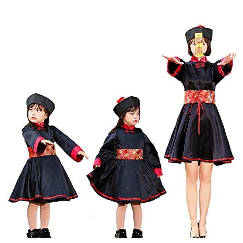 ハロウィン コスプレ キョンシー 子供 女の子 レディース 新着商品 面白い 中国 衣装 家族 お揃い ガールズキョンシー 可愛い ゾンビ 親子ペア