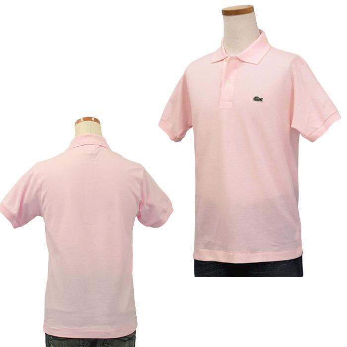 LACOSTE ラコステ ポロシャツ ピンク サイズ3 LACOSTE（ラコステ） ポロシャツ 半袖 鹿の子 べーシック 定番 メンズ