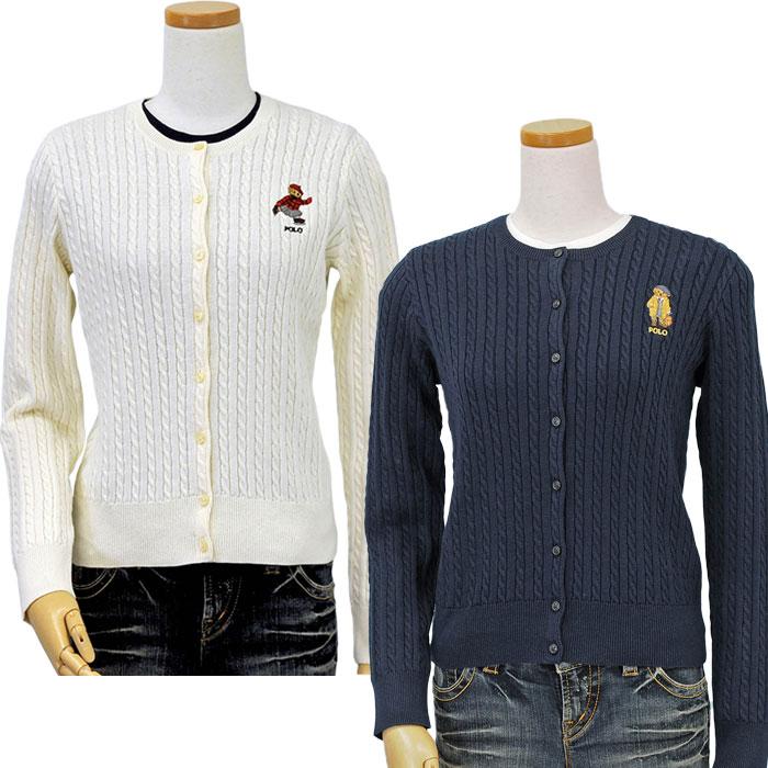 激レア✨ POLO ラルフローレン ケーブルニット ポロベア ガール 紺 洗える 激レア✨ POLO ラルフローレン ケーブルニット ポロベア ガール 紺
