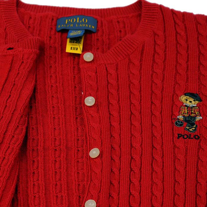 POLO RALPH LAUREN POLO BEAR ラルフローレンガールズ コットンケーブルカーディガン ポロベアー #313919829｜cheap-tock｜10