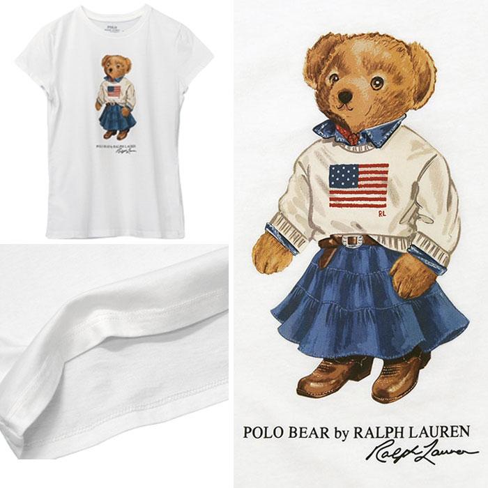 POLO RALPH LAUREN ポロ ラルフローレンガールズ  POLO BEAR  ポロベアー キャップスリーブ 半袖Tシャツ  クマ    #313a98403の画像