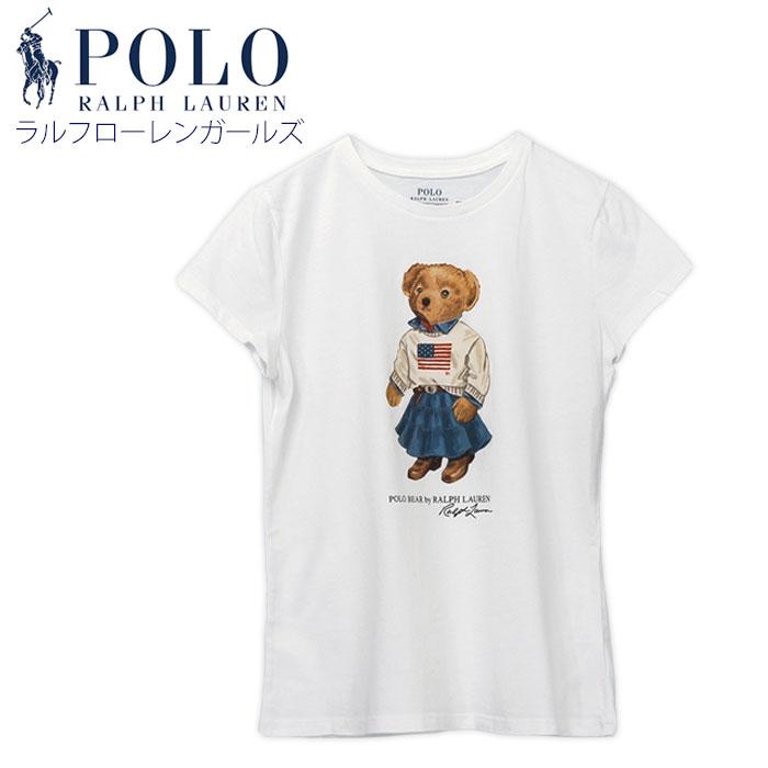 POLO RALPH LAUREN ポロ ラルフローレンガールズ  POLO BEAR  ポロベアー キャップスリーブ 半袖Tシャツ  クマ    #313a98403の画像
