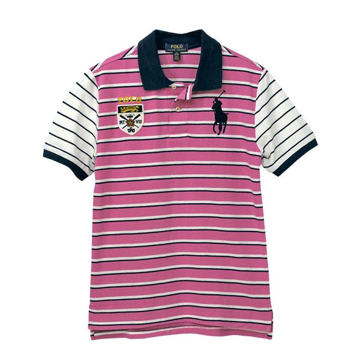 巨*党様 Polo by Ralph Lauren ボーダー　ビッグポニー ラルフローレン ビッグポニー チェストボーダーポロシャツ - ラルフ