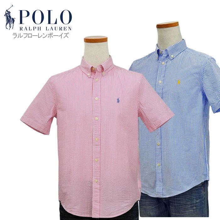 ラルフローレン ボーイズ POLO Ralph Lauren 半袖シャツ サッカー地