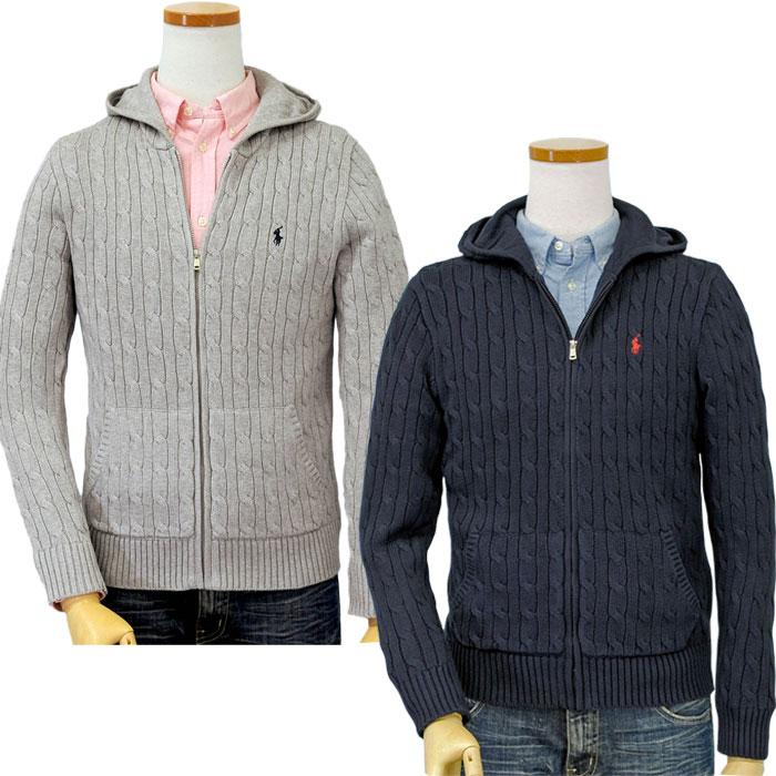 【美品】即完売ラルフローレン ケーブル編みフルジップコットンニットセーター正規品 POLO RALPH LAUREN（ポロ・ラルフローレン） ラルフローレンボーイズ